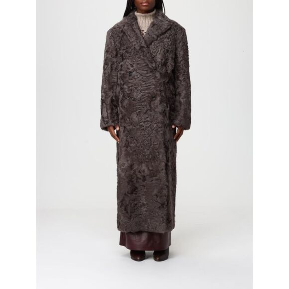 BRUNELLO CUCINELLI Handbags - Brunello Cucinelli Fur Coat Woman Brown